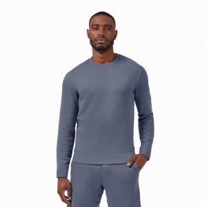 On Crew Neck Sweatshirt Herre Mørke | XZBN-89213